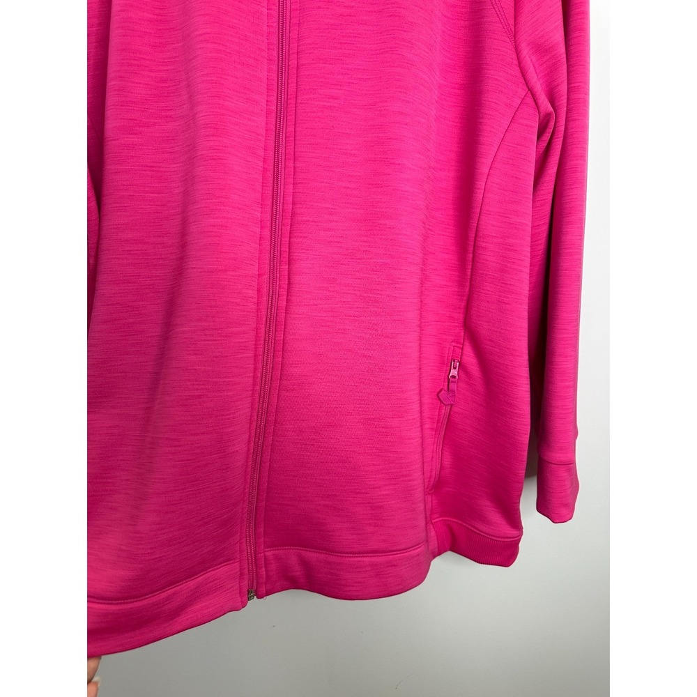 T by Talbots Pink Scuba Full Zip Jacket Mock Neck Plus Size 3X Stretch Pockets - Picture 5 of 12